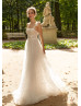 Beaded Ivory Sparkly Lace Wedding Dress